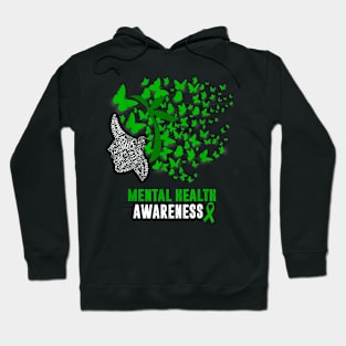 Womens Mental Health Awareness Green Ribbon Girl Hoodie